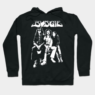 Budgie Band White in Black Hoodie